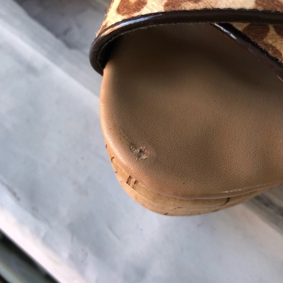 Chettah Print Summer Wedges Sandals - Picture 6 of 6